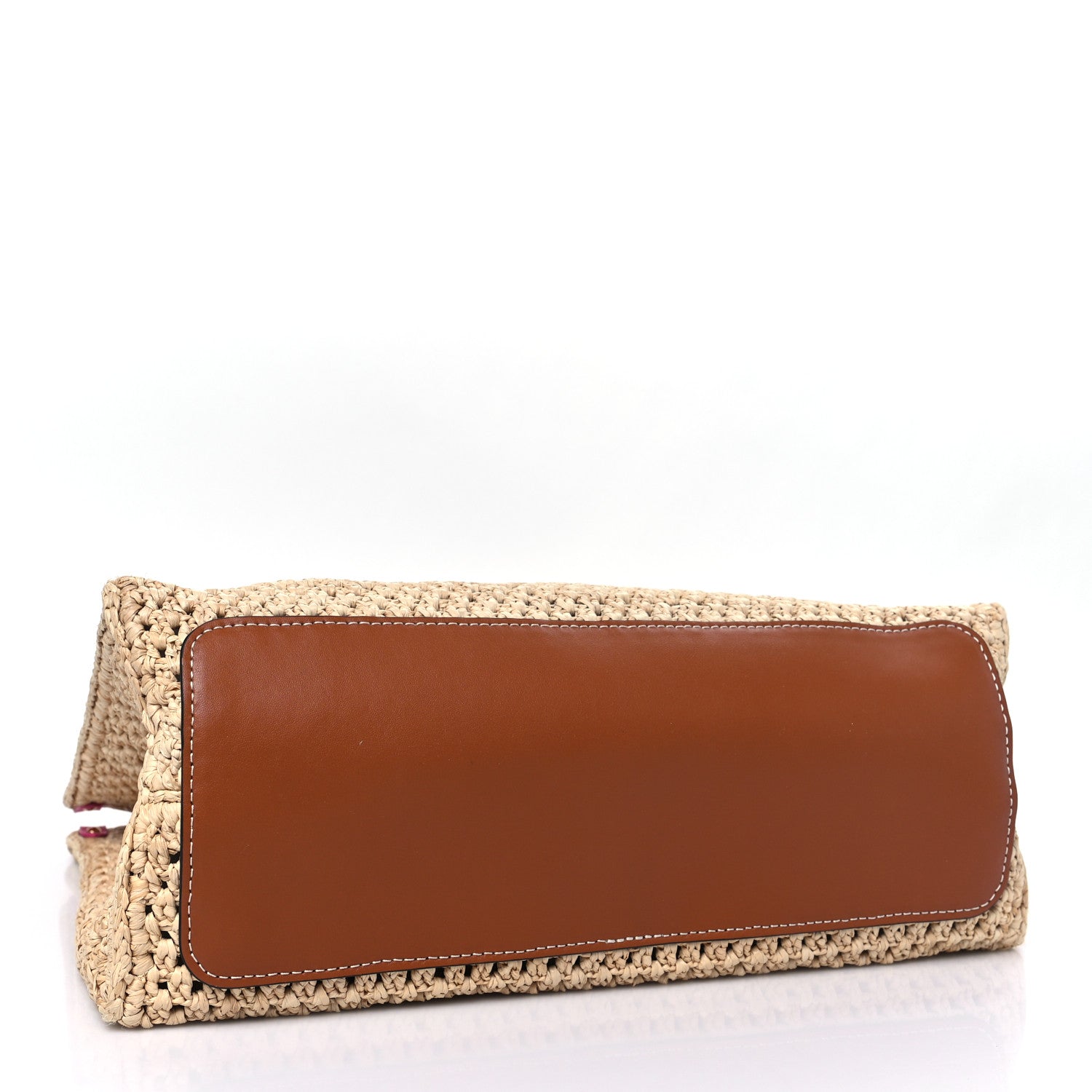 Louis Vuitton Raffia Calfskin Hawaii OnTheGo MM Natural Fuchsia 4 of 8