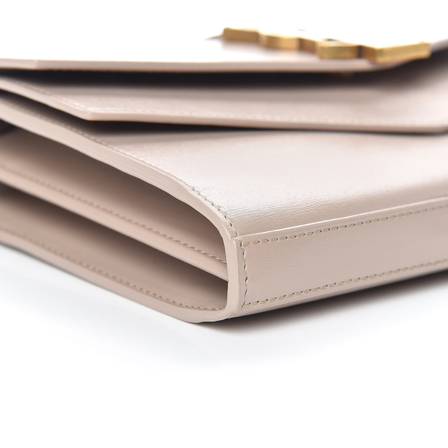 Saint Laurent Smooth Calfskin Monogram Sulpice Chain Wallet Nude 8 of 10