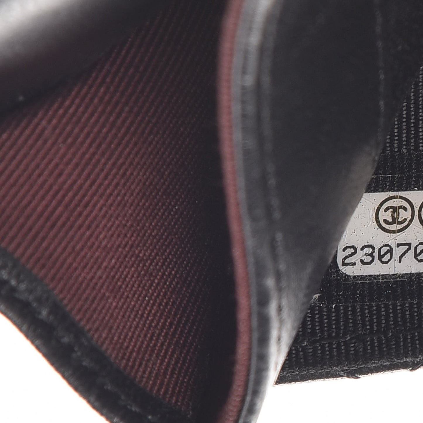 Lambskin Quilted Flap Card Holder Black