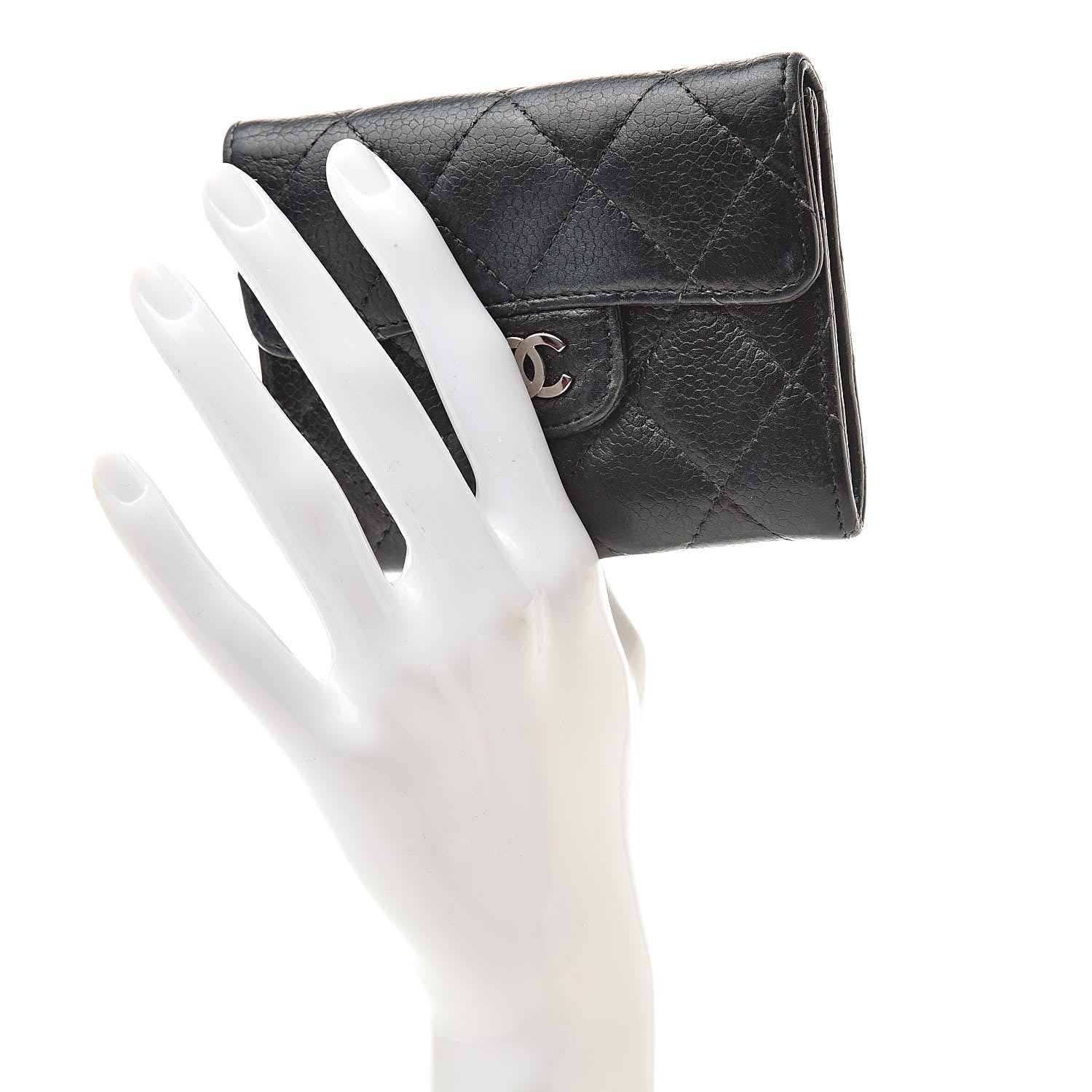 Chanel Caviar Quilted Flap Card Holder Black 2 of 15