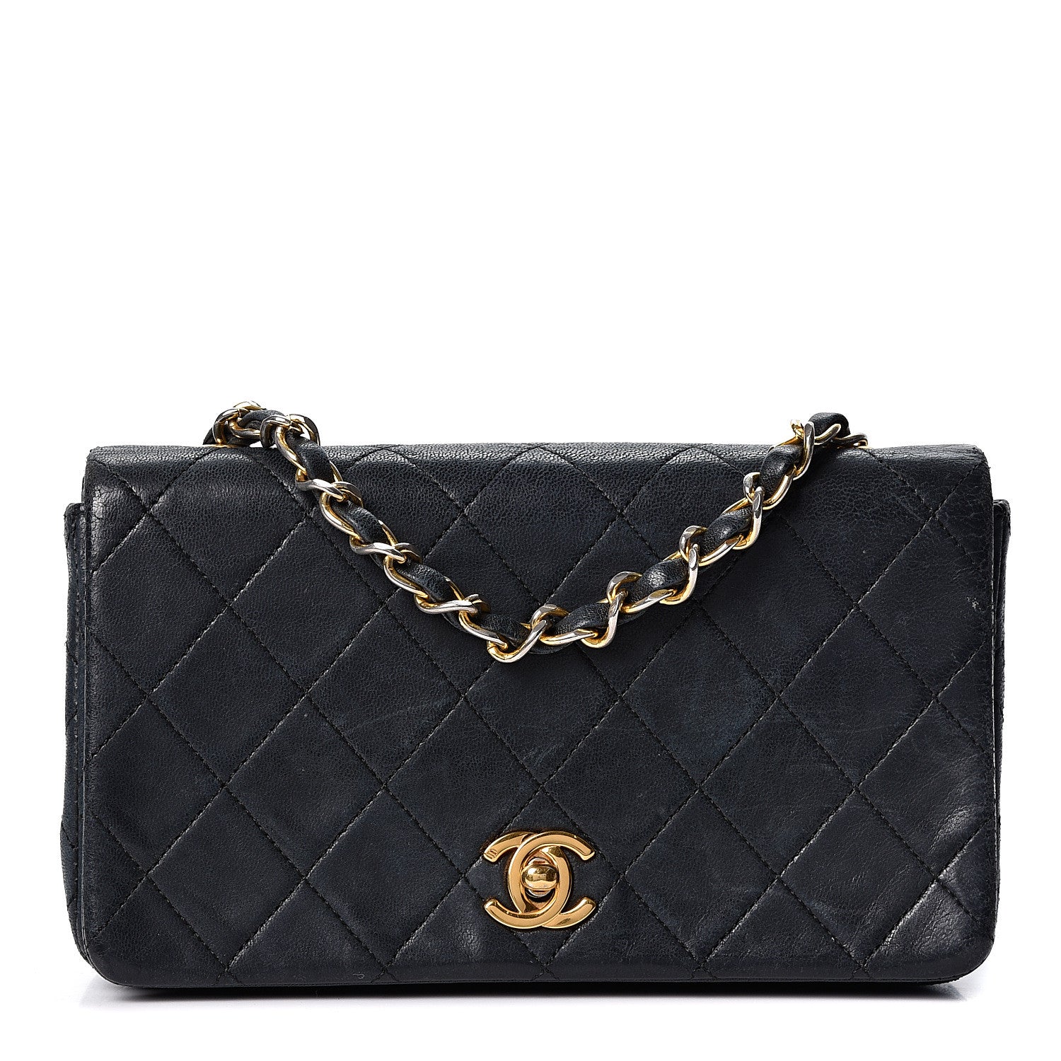 Chanel Lambskin Quilted Small Single Flap Black 1 of 10
