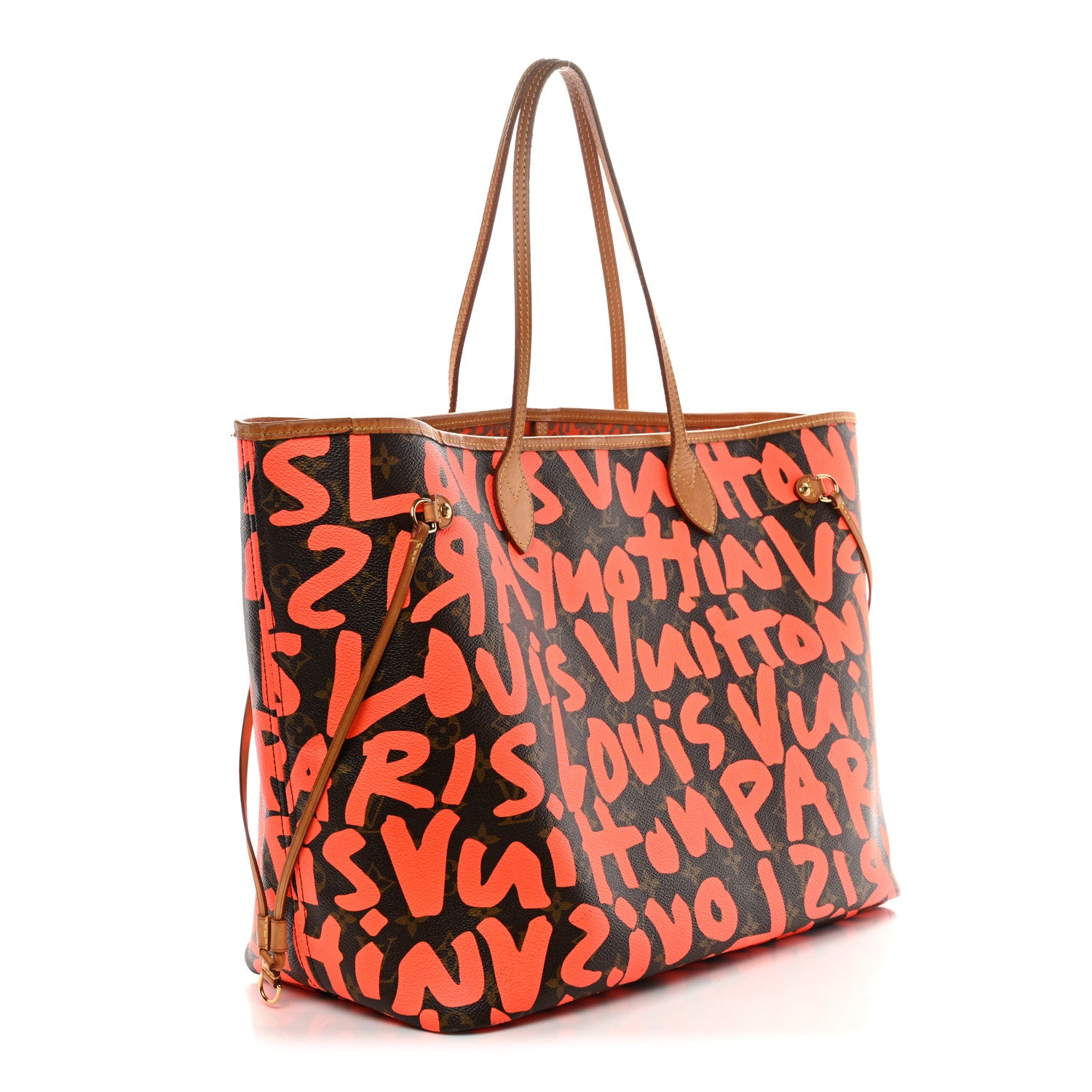 Louis Vuitton Monogram Graffiti Neverfull GM Orange 3 of 12