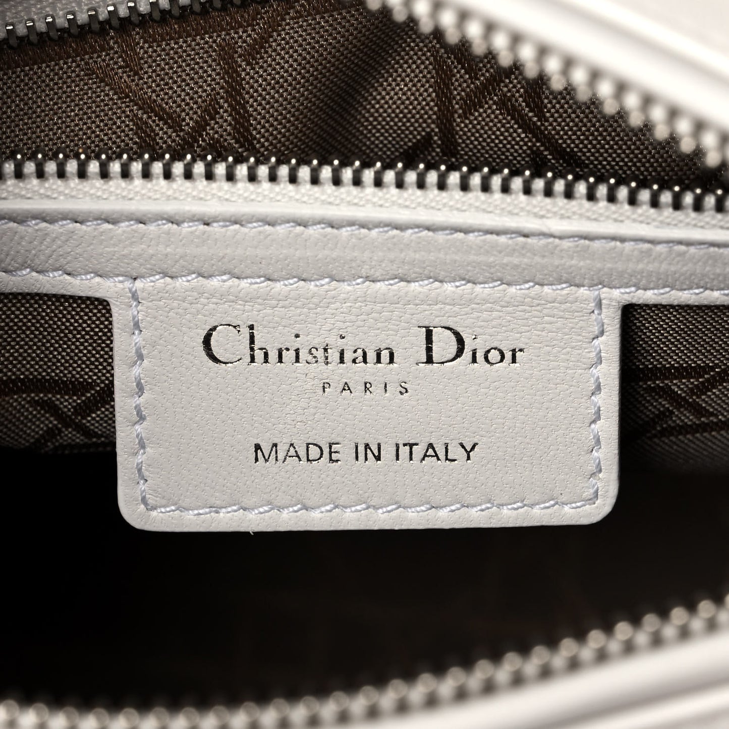 Lambskin Cannage Medium Lady Dior White