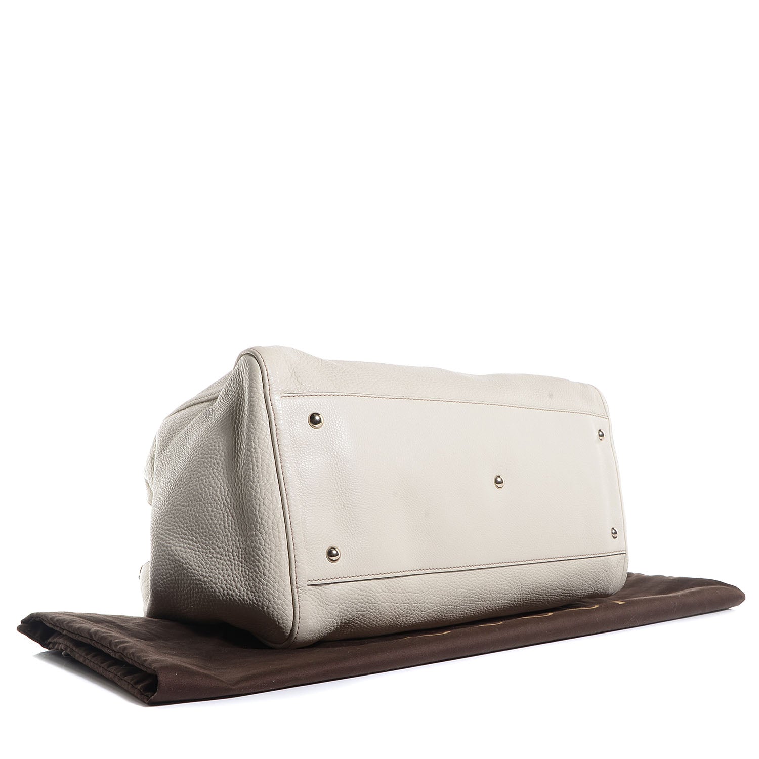 Gucci Pebbled Calfskin Large Soho Shoulder Bag Off White 4 of 9