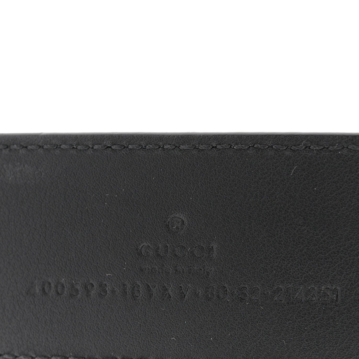 Gucci Azalea Calfskin Enamel Monochrome Double G 40mm Belt 80 32 Black 5 of 6