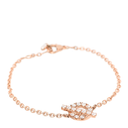 Hermes 18K Rose Gold Diamond Finesse Bracelet SH 1 of 5