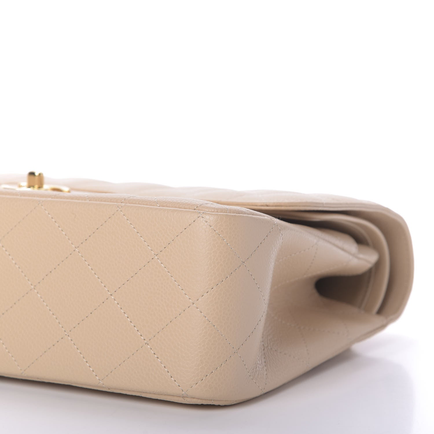 Chanel Caviar Quilted Jumbo Double Flap Beige Clair 7 of 9