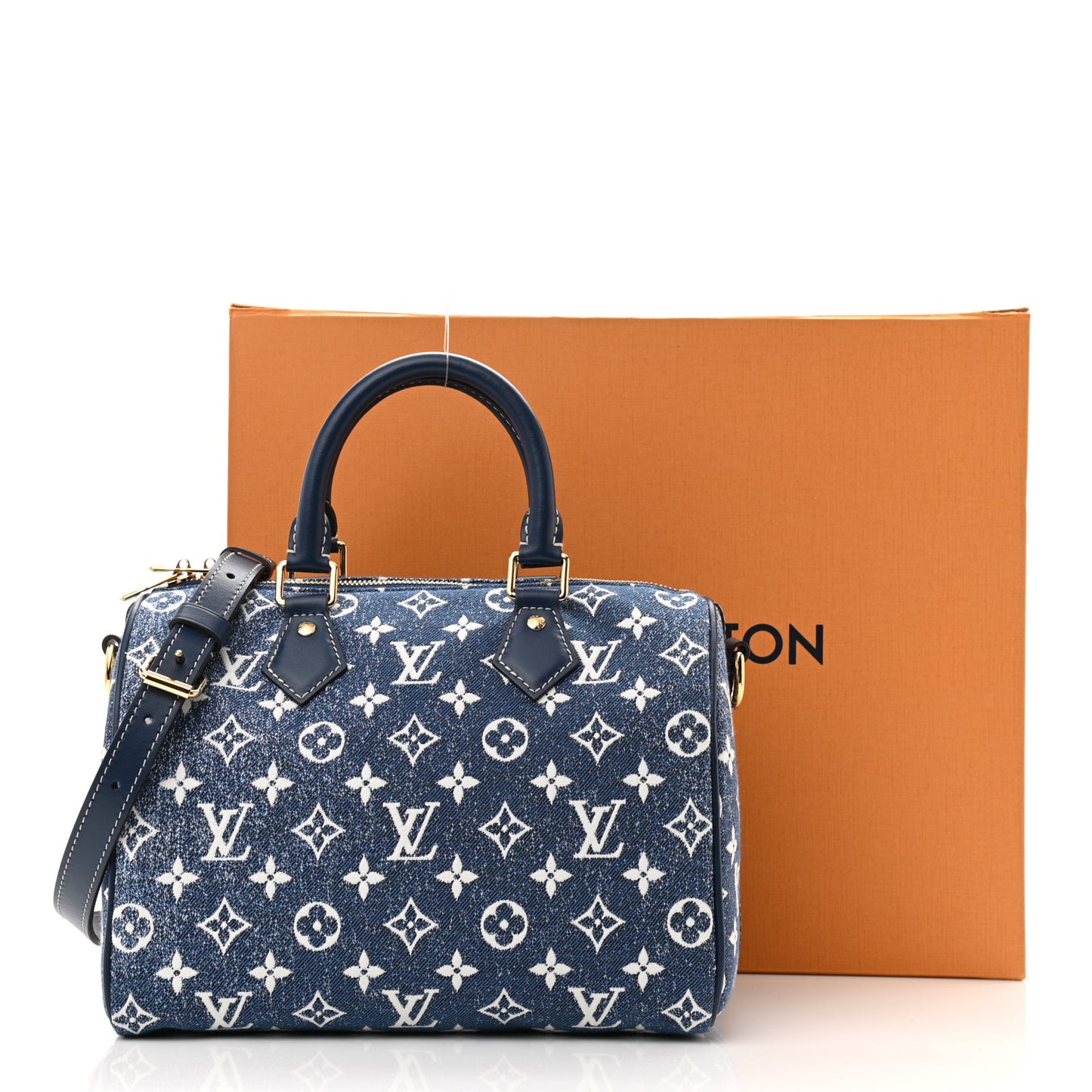 Monogram Jacquard Denim Speedy Bandouliere 25 Bleu