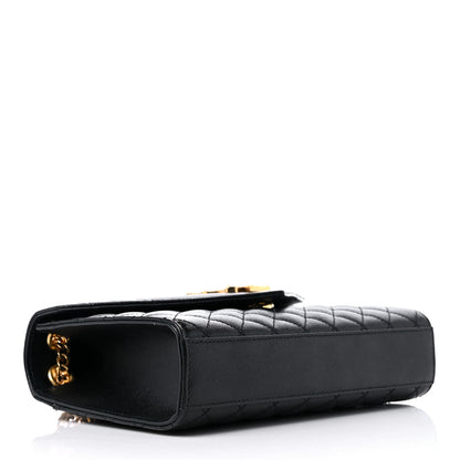 Saint Laurent Grain De Poudre Textured Mixed Matelasse Triquilt Medium Monogram Satchel Black 4 of 9