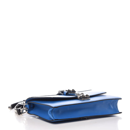 Prada Saffiano City Calfskin Studded Large Elektra Shoulder Bag Blue 4 of 9