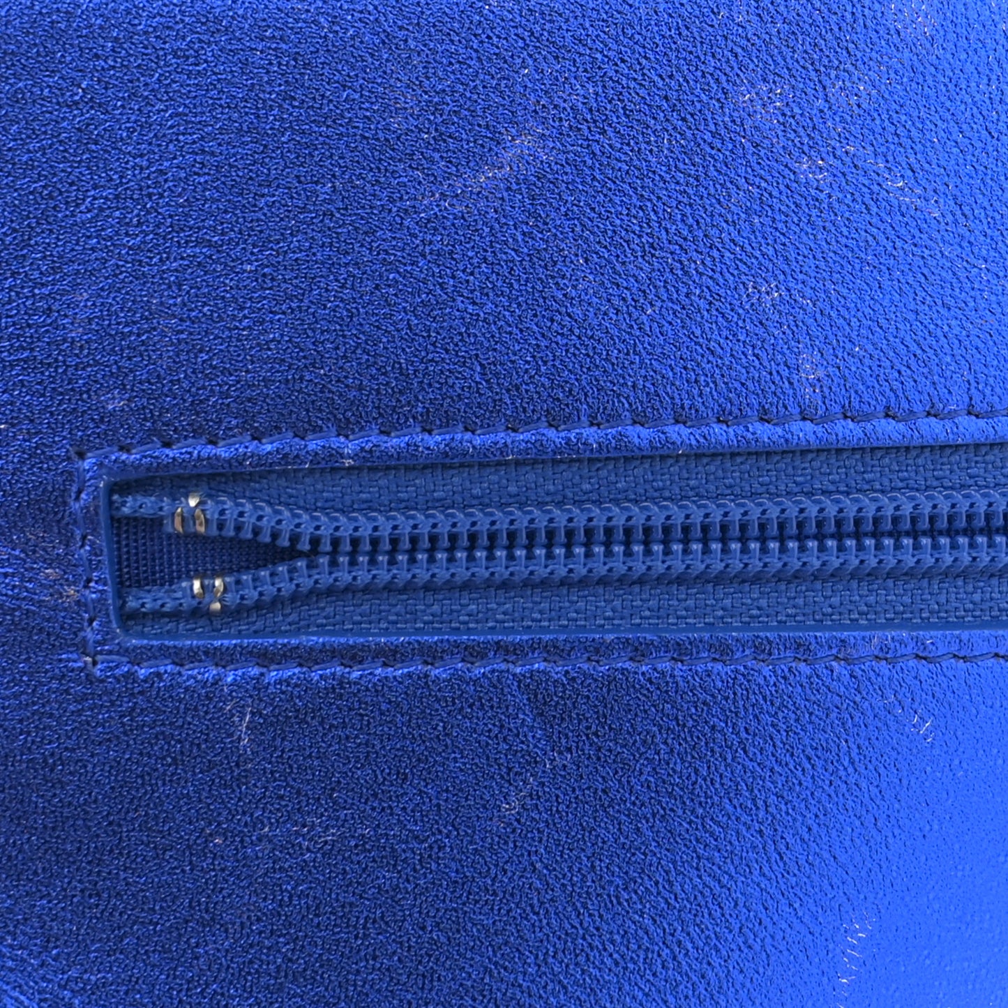 Metallic Patent Calfskin Quilted Boy Wallet on Chain WOC Blue