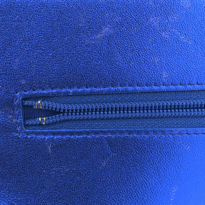 Chanel Metallic Patent Calfskin Quilted Boy Wallet on Chain WOC Blue 12 of 12