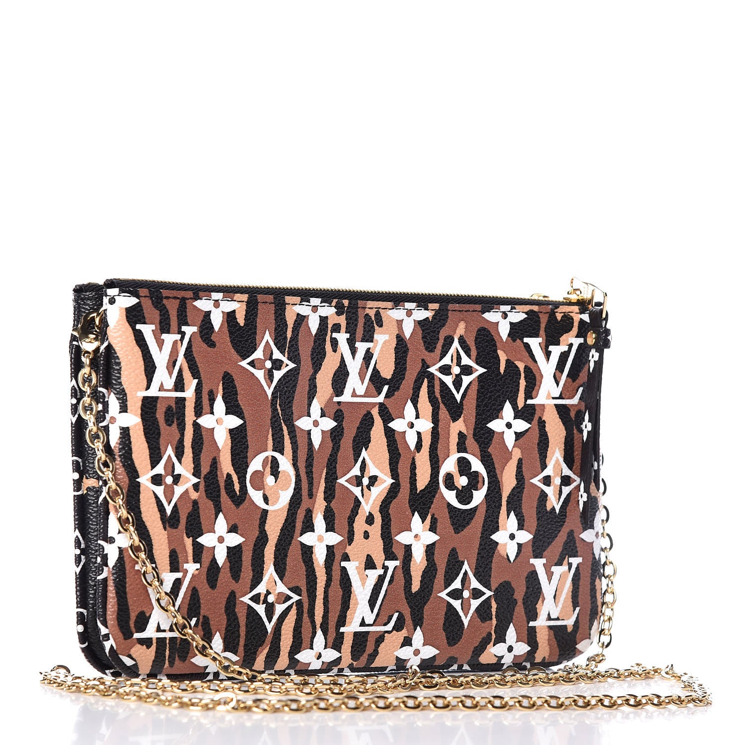 Louis Vuitton Monogram Giant Jungle Pochette Double Zip Black 3 of 10