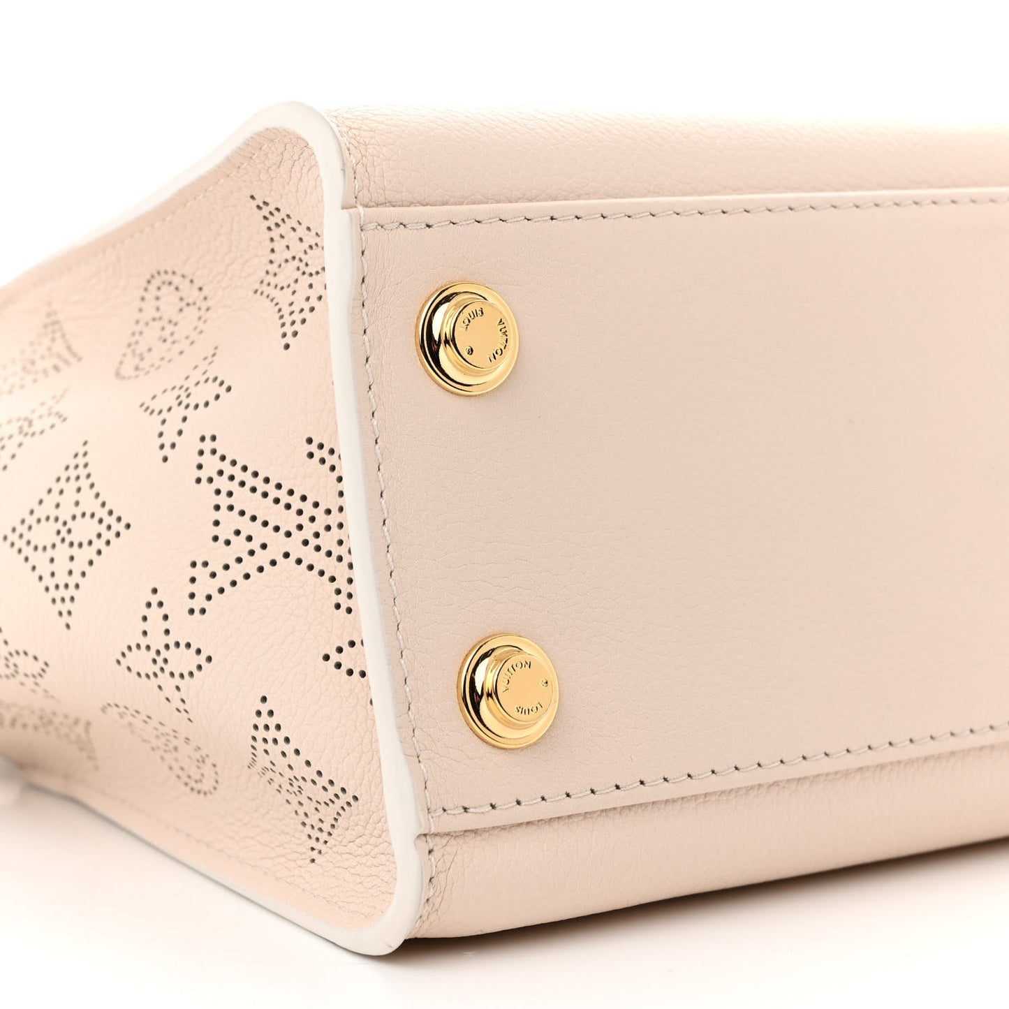Calfskin Karung Snakeskin Mahina On My Side PM Quartz White