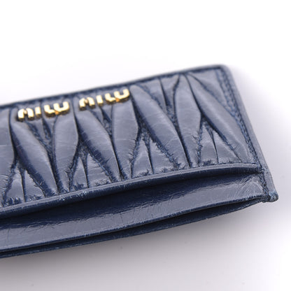 Miu Miu Nappa Matelasse Card Holder Bleuette 6 of 8