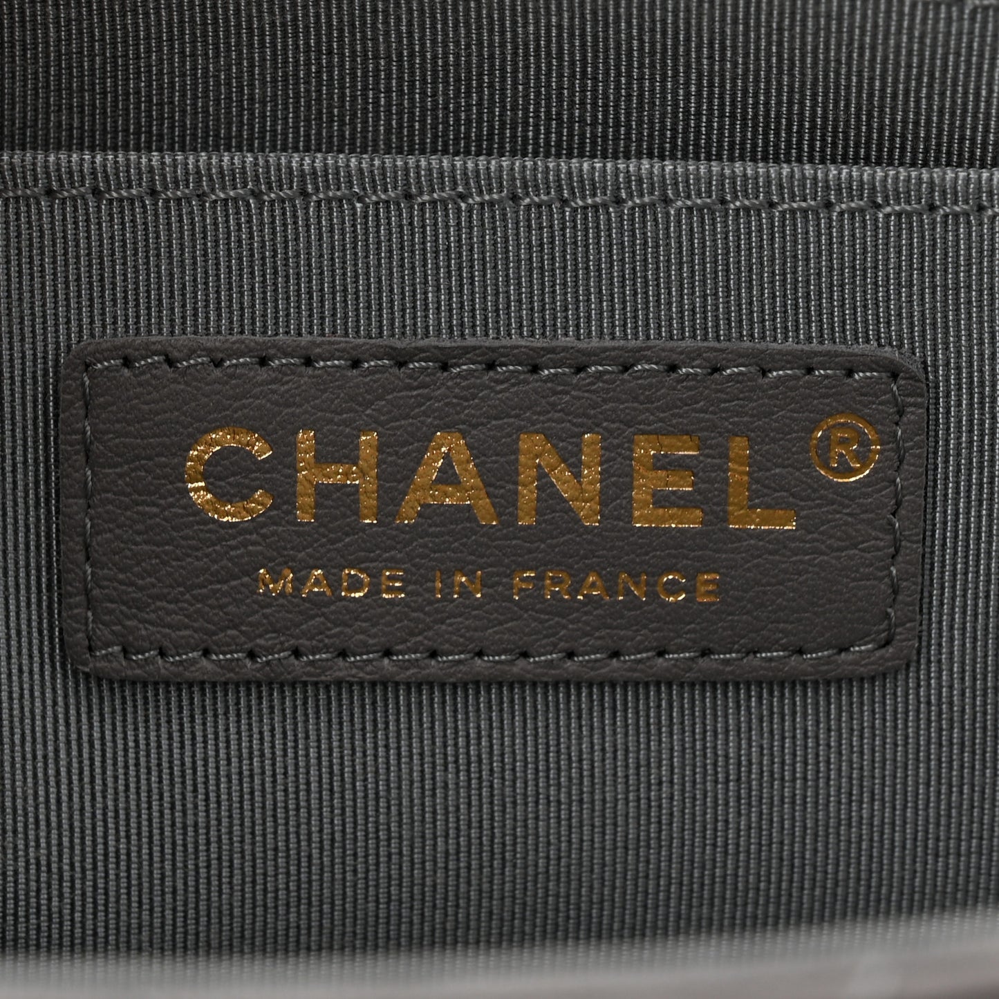 Calfskin Chevron Quilted Large Statement Flap Grey