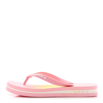 Louis Vuitton Rubber Arcade Flat Thong Sandals 40 Rose 1 of 10
