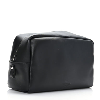 Valentino Garavani Calfskin VLogo Inlay Wash Bag Black 1 of 7