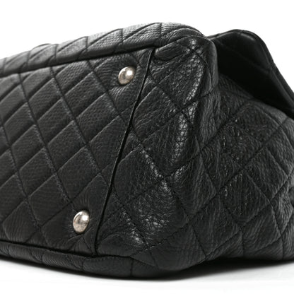 Chanel Grained Calfskin Quilted XXL Travel Flap Bag Black 10 of 10