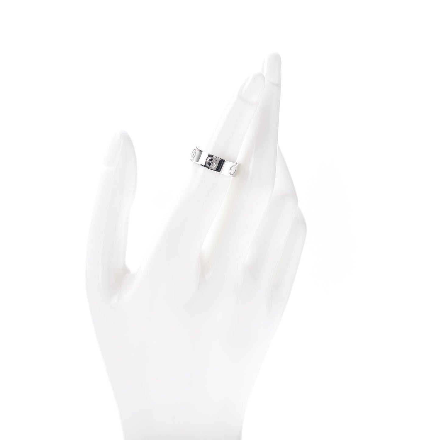 18K White Gold 5.5mm LOVE Ring 49 4.75