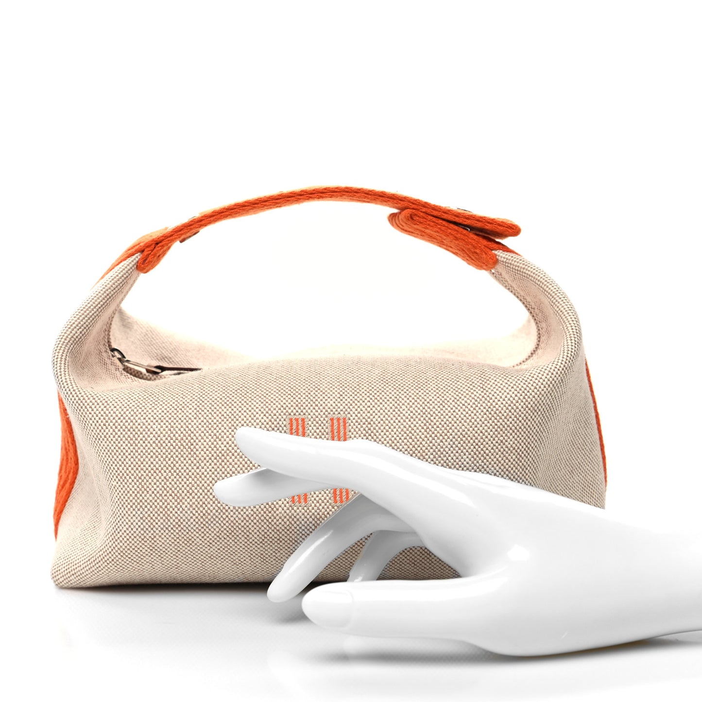 Canvas Small Bride-A-Brac Pouch Natural Orange