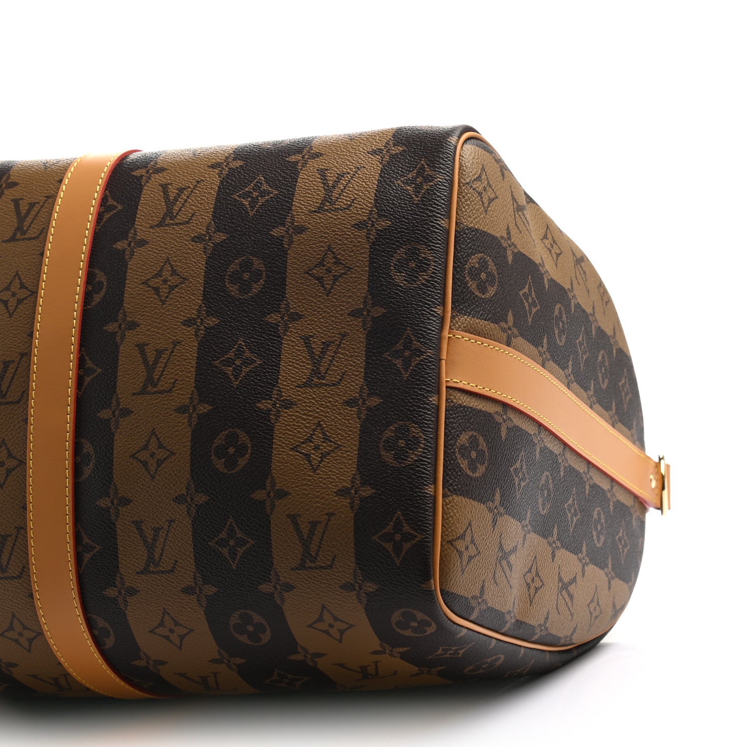 Louis Vuitton X NIGO Reverse Monogram Stripe Keepall Bandouliere 50 Brown 7 of 8