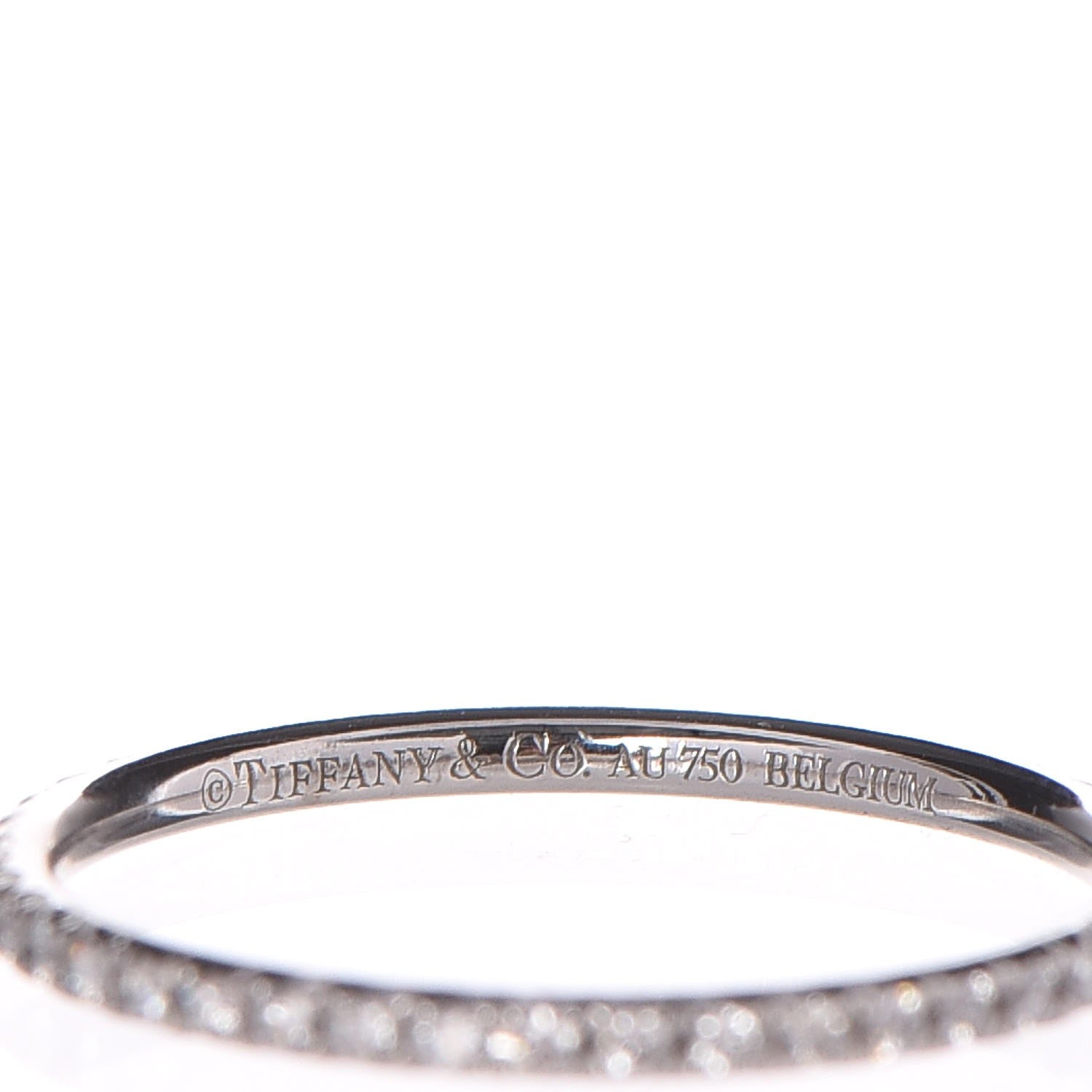 Tiffany 18K White Gold Diamond Metro Ring 51.9 6 4 of 4