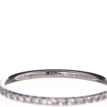 Tiffany 18K White Gold Diamond Metro Ring 51.9 6 4 of 4