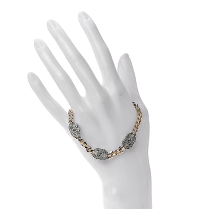 Chanel Crystal CC Chain Bracelet Gold Silver 2 of 5