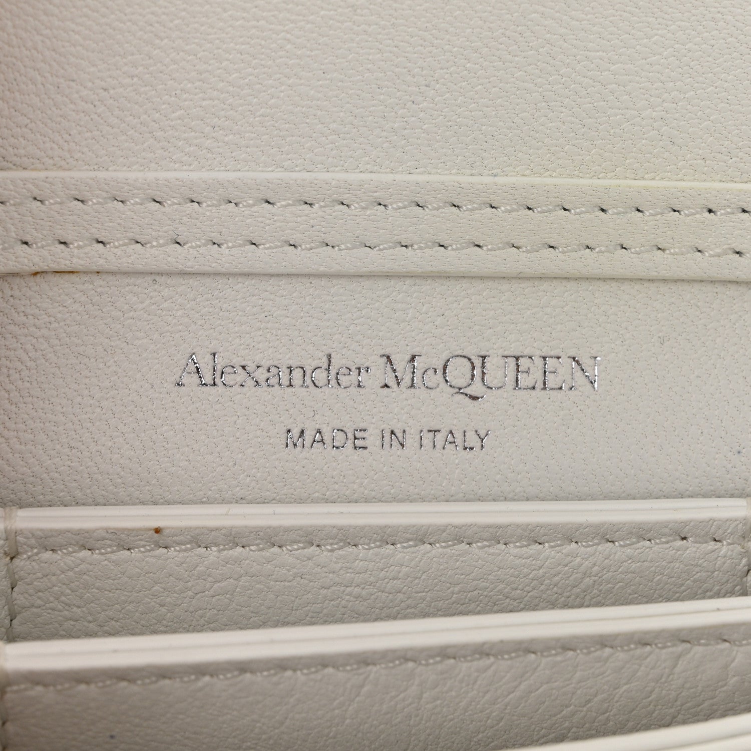 Alexander McQueen Smooth Calfskin Micro The Four Ring Knuckle Chain Shoulder Bag White 6 of 10