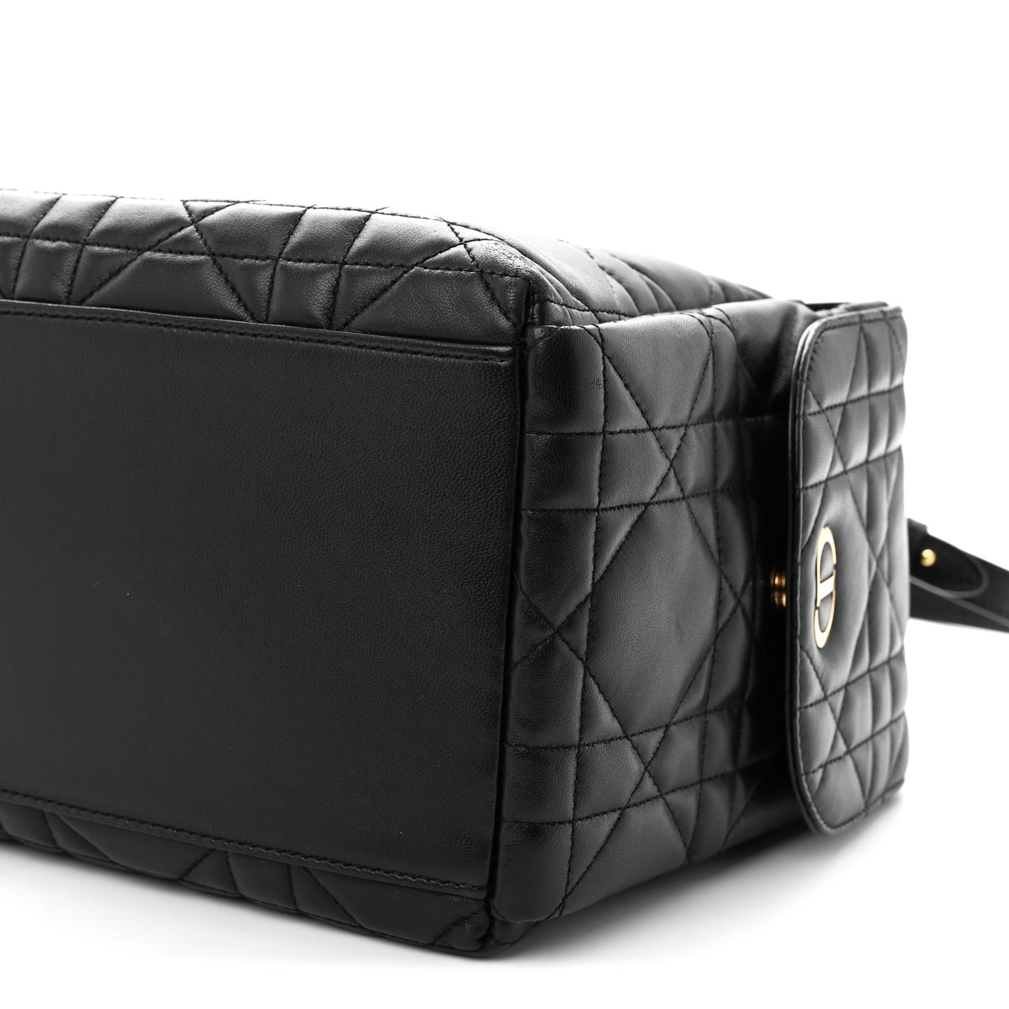 Lambskin Macrocannage Large D-Dream Bag Black