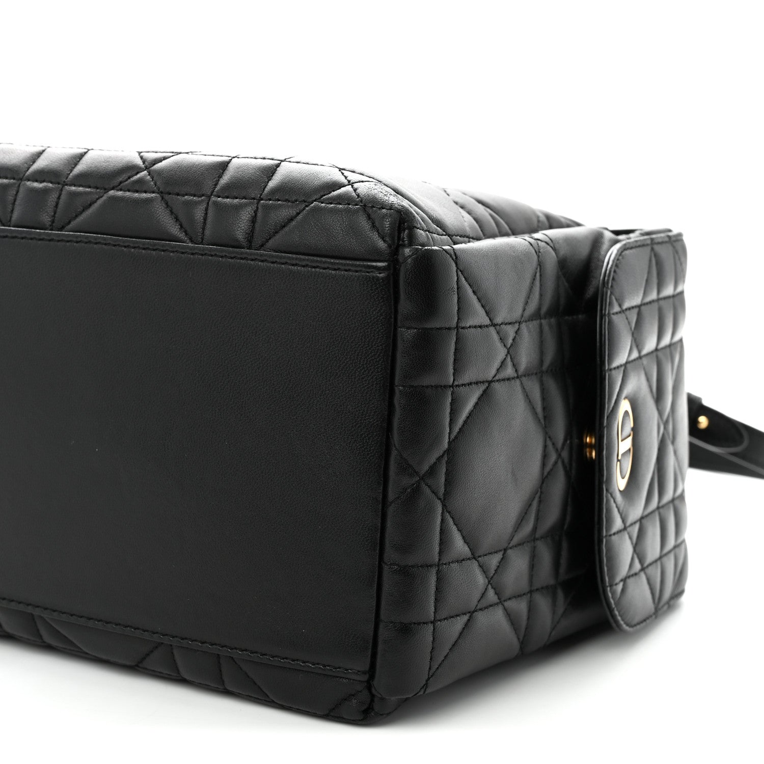 Christian Dior Lambskin Macrocannage Large D-Dream Bag Black 10 of 11