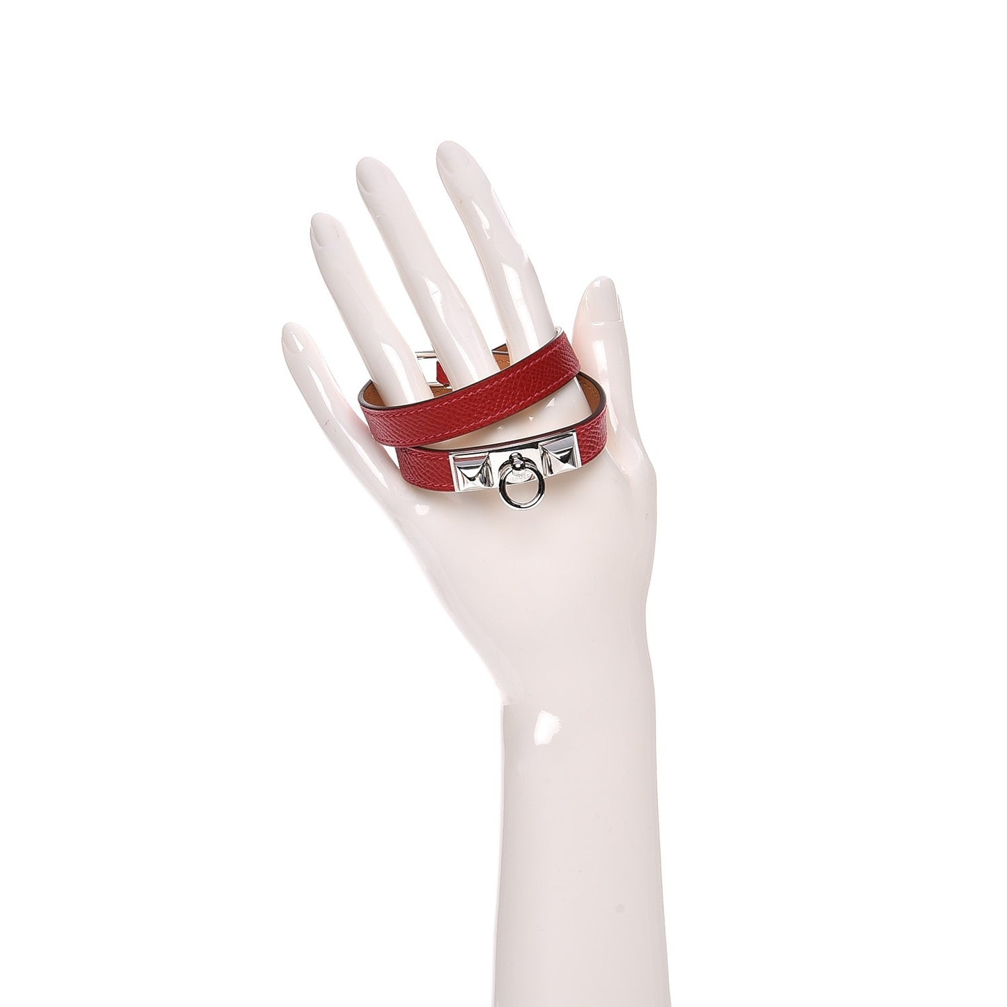 Epsom Rivale Double Tour Bracelet M Rouge Casaque