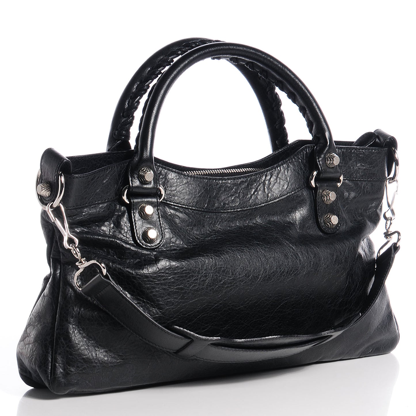 Agneau Giant 12 Silver Hardware First Black