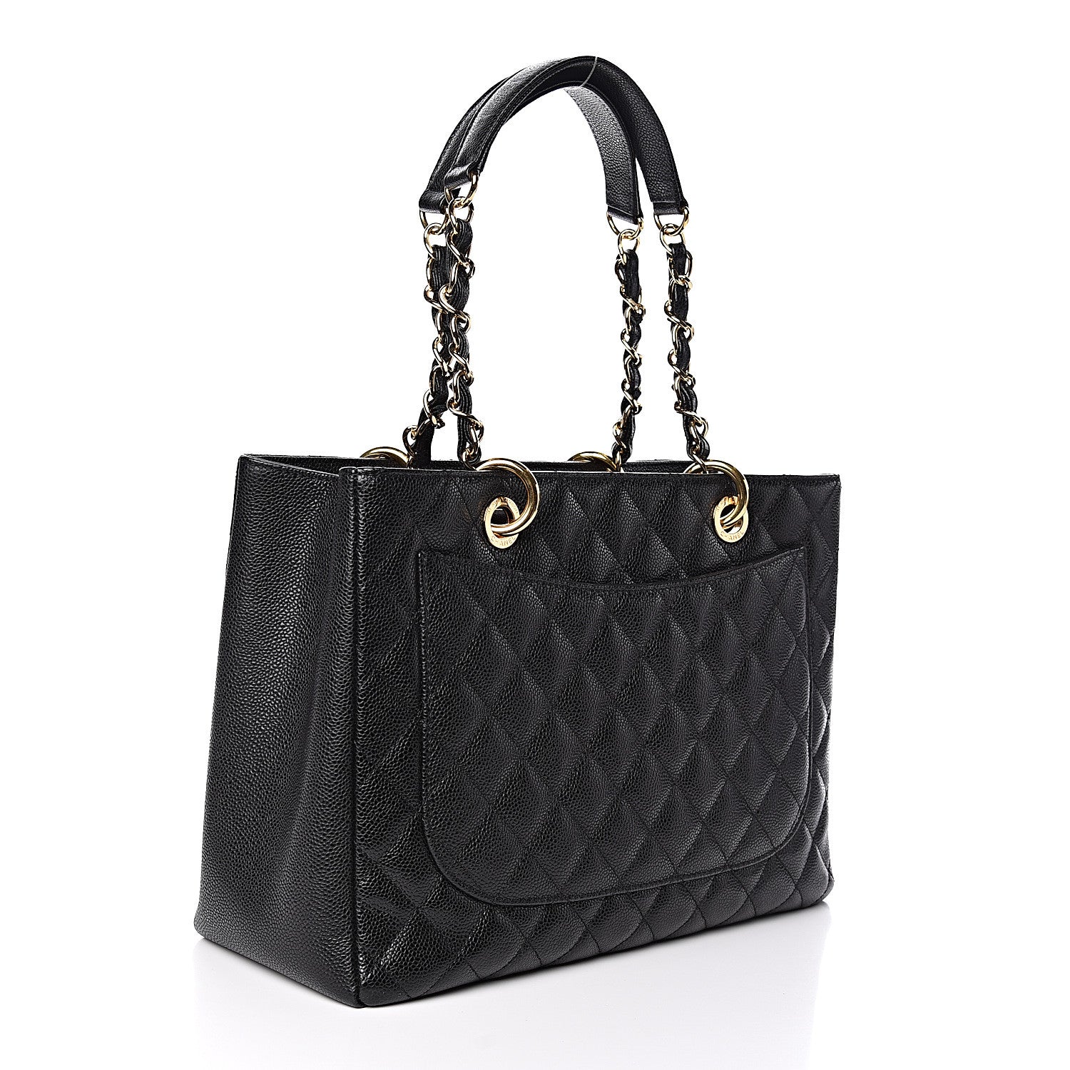 Chanel Caviar Quilted Grand Shopping Tote GST Black 3 of 11