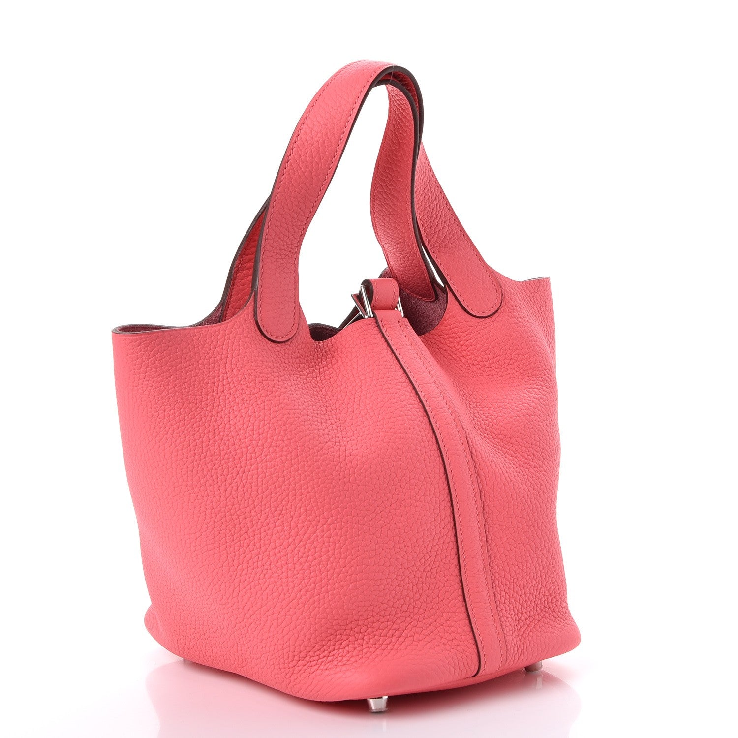 Hermes Taurillon Clemence Picotin Lock 18 PM Rose Azalee 3 of 9