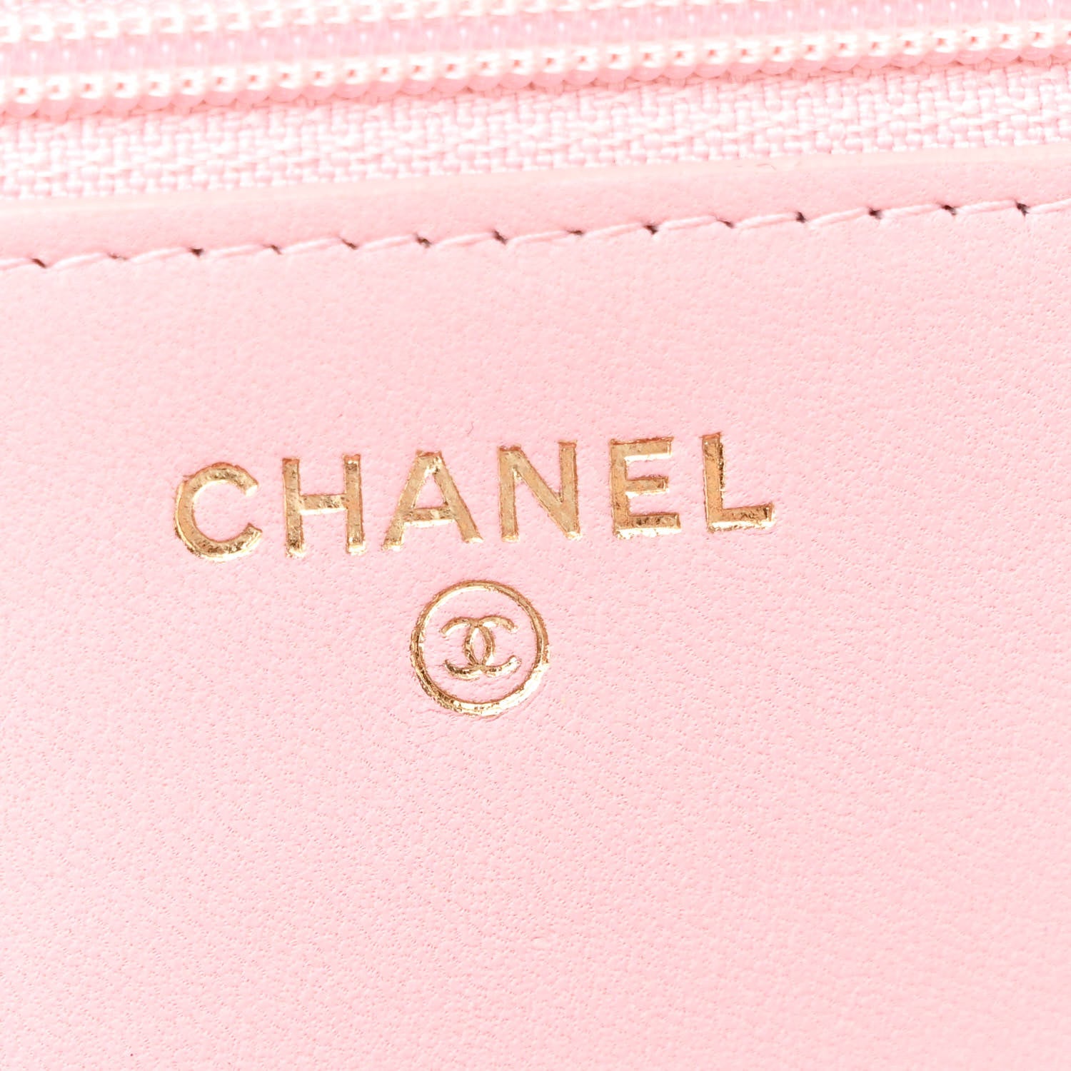 Chanel Tweed Quilted Wallet On Chain WOC Blue Pink Gold 6 of 12