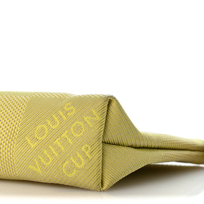 Louis Vuitton Damier Geant Americas Cup Pochette Accessories Volunteer Bag Yellow 11 of 14