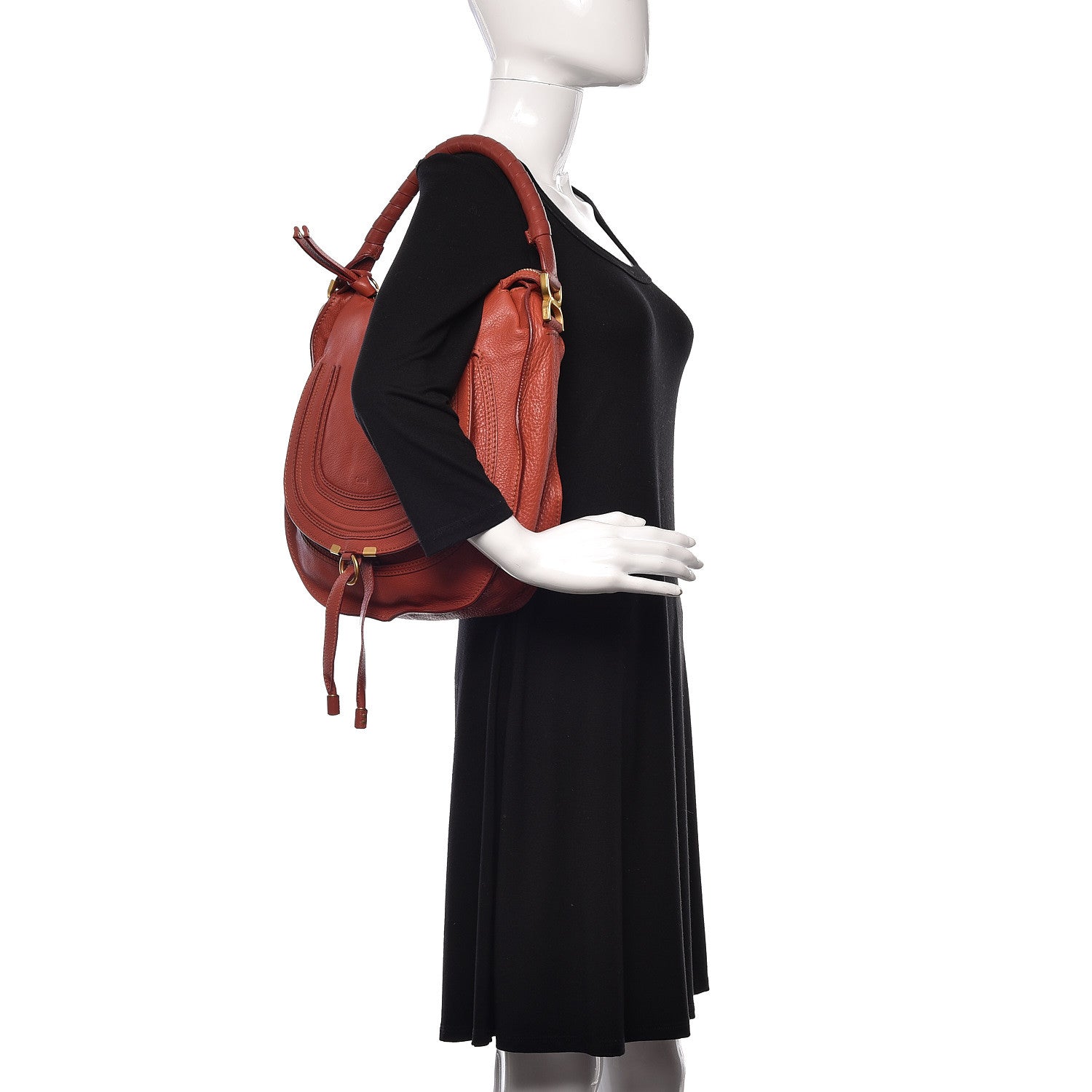 Chloe Calfskin Medium Marcie Hobo Whiskey 2 of 8