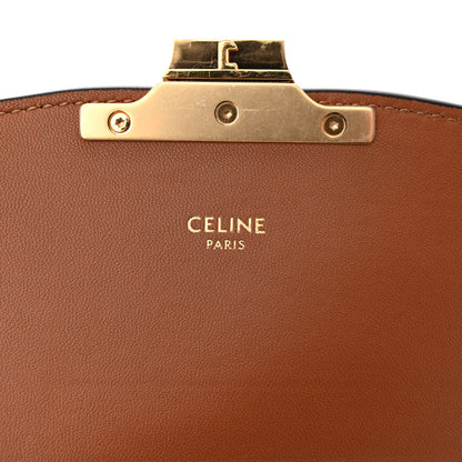 Celine Textile Natural Calfskin Teen Triomphe White Tan 6 of 10
