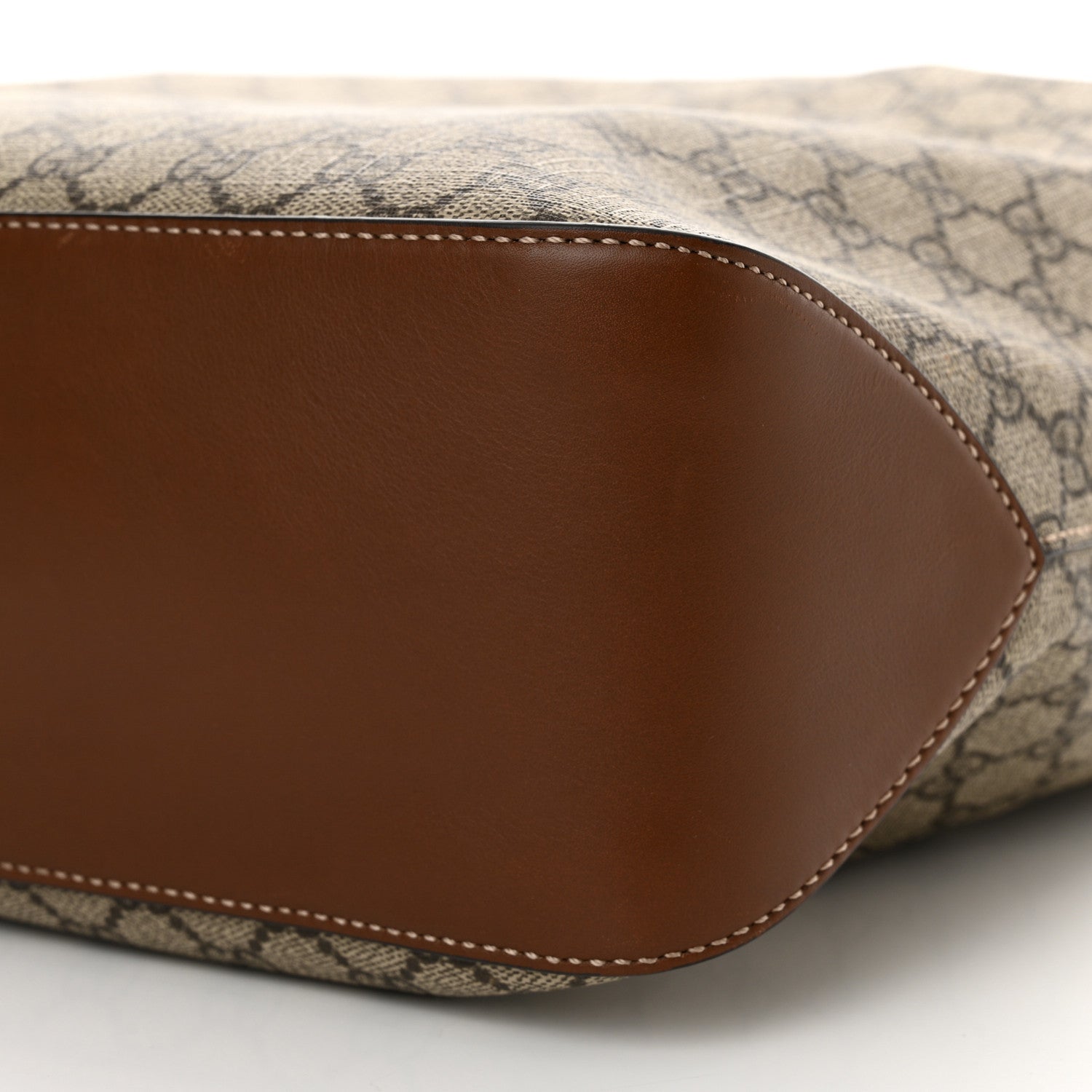 Gucci GG Supreme Monogram Large Linea A Hobo Light Brown 10 of 11