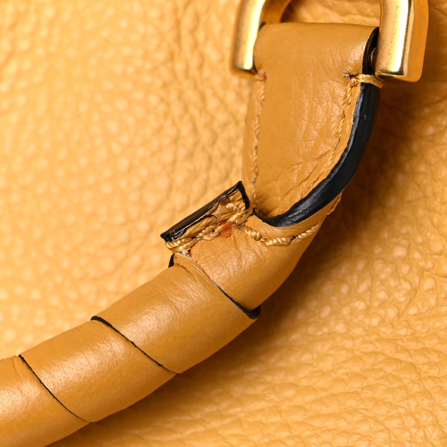 Calfskin Mini Marcie Satchel Curry Yellow