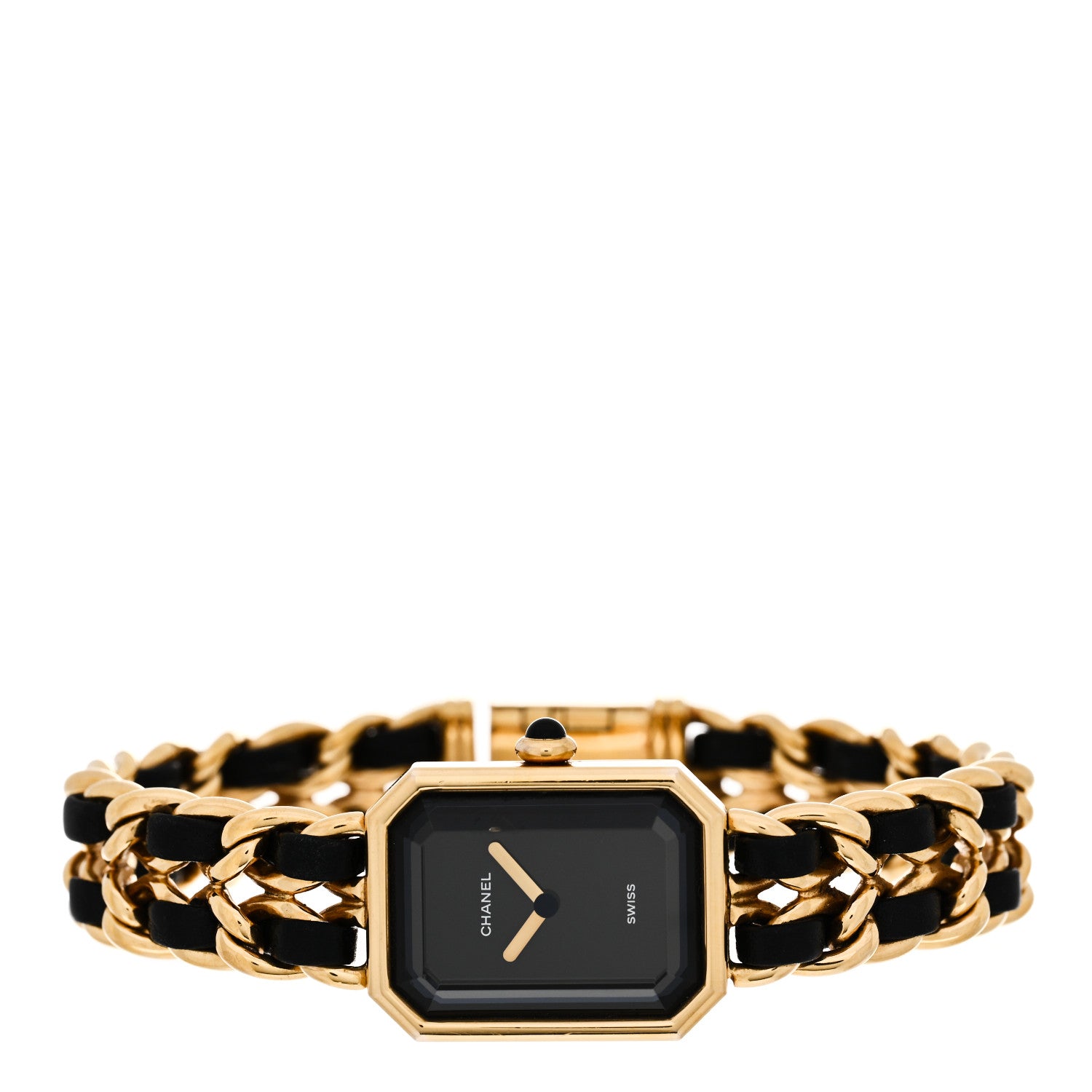 Chanel Stainless Steel Lambskin 20mm Chain Premiere Quartz Watch Gold XL 2 of 4