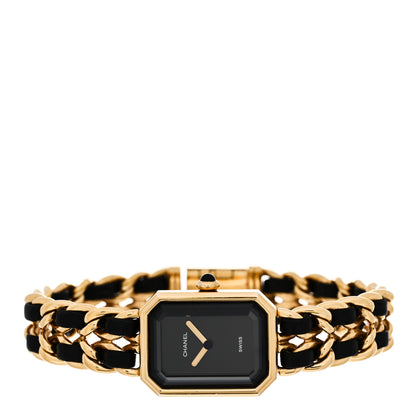 Chanel Stainless Steel Lambskin 20mm Chain Premiere Quartz Watch Gold XL 2 of 4