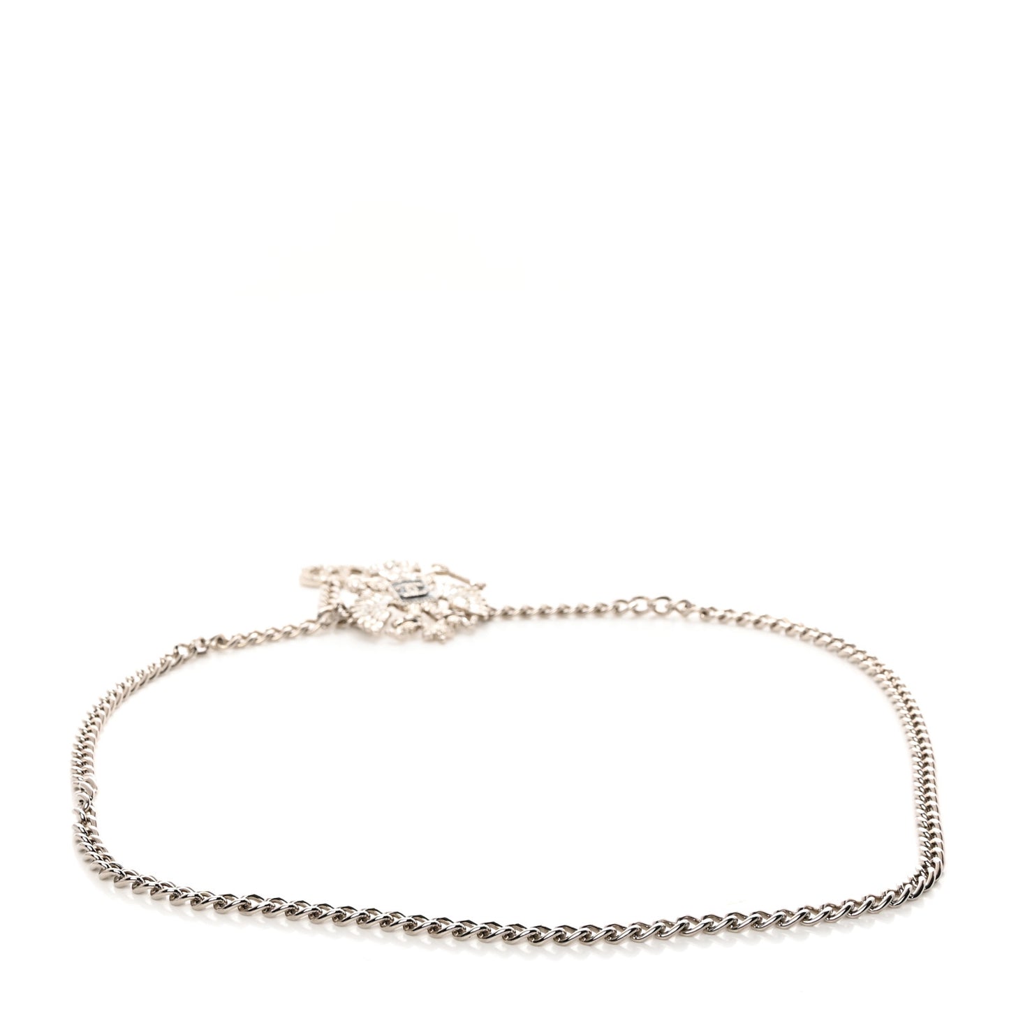 Crystal Paris Moscow Eagle Chain Belt Silver
