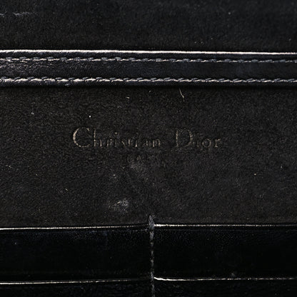 Christian Dior Crinkled Calfskin Diorama Wallet on Chain Pouch Black 6 of 11