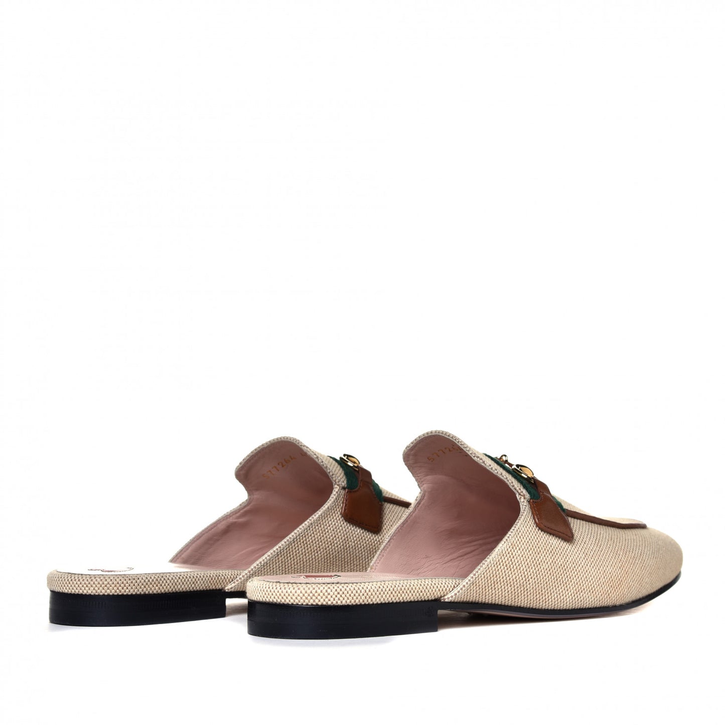 Canvas Vintage Charlotte Web Princetown Slippers 41 Sand Cuir
