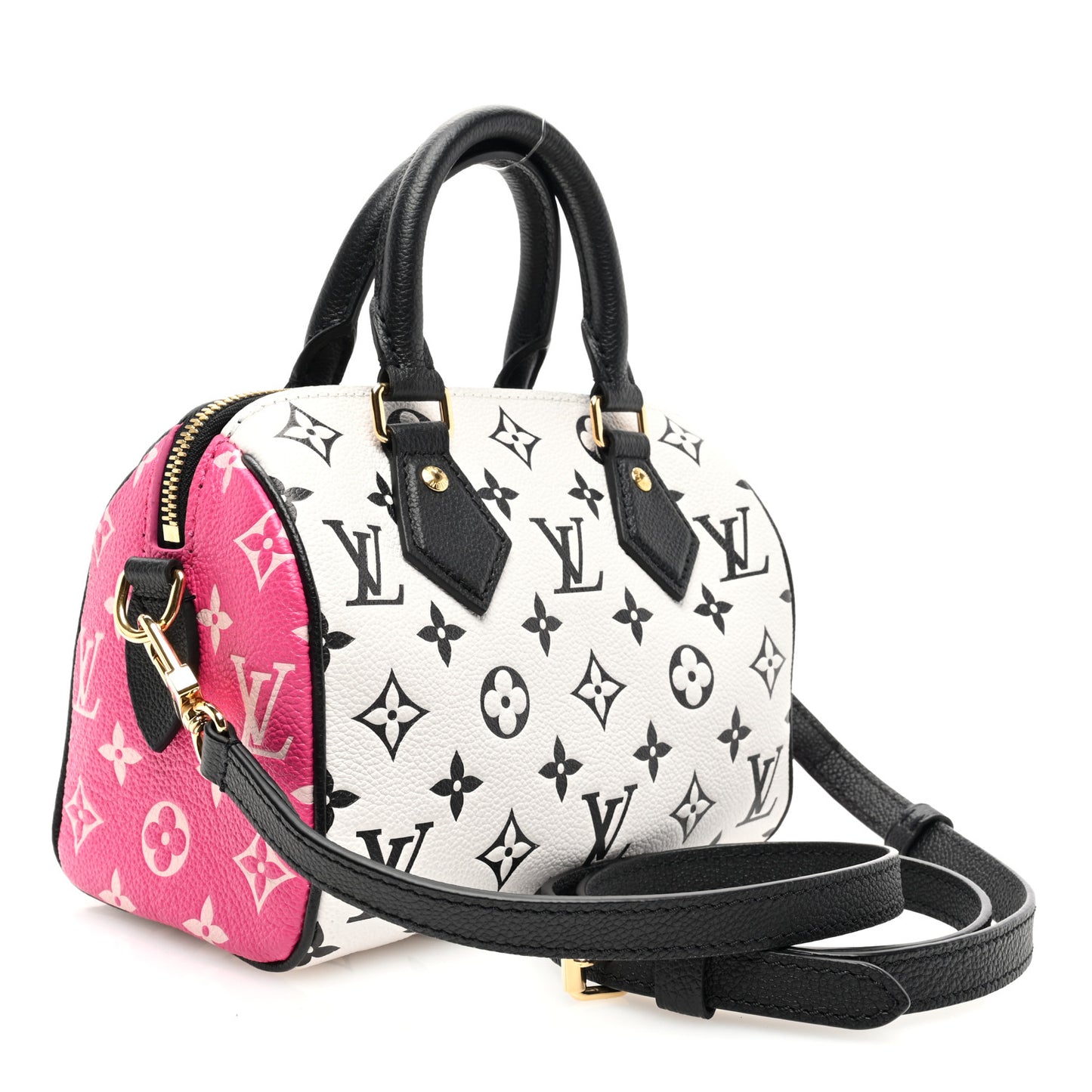 Empreinte Monogram Spring in the City Speedy Bandouliere 20 Black White Pink