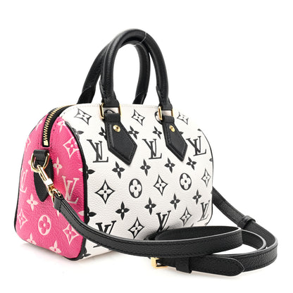 Louis Vuitton Empreinte Monogram Spring in the City Speedy Bandouliere 20 Black White Pink 3 of 9