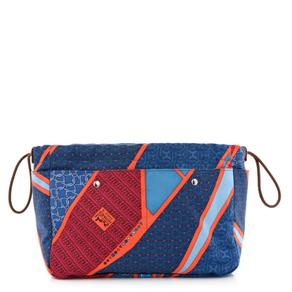Hermes Silk Carre en Cravates Fourbi 20 PM Pouch Bleu Saphir 1 of 9
